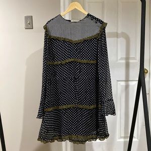 Scotch & Soda knee length long sleeve pattern dress